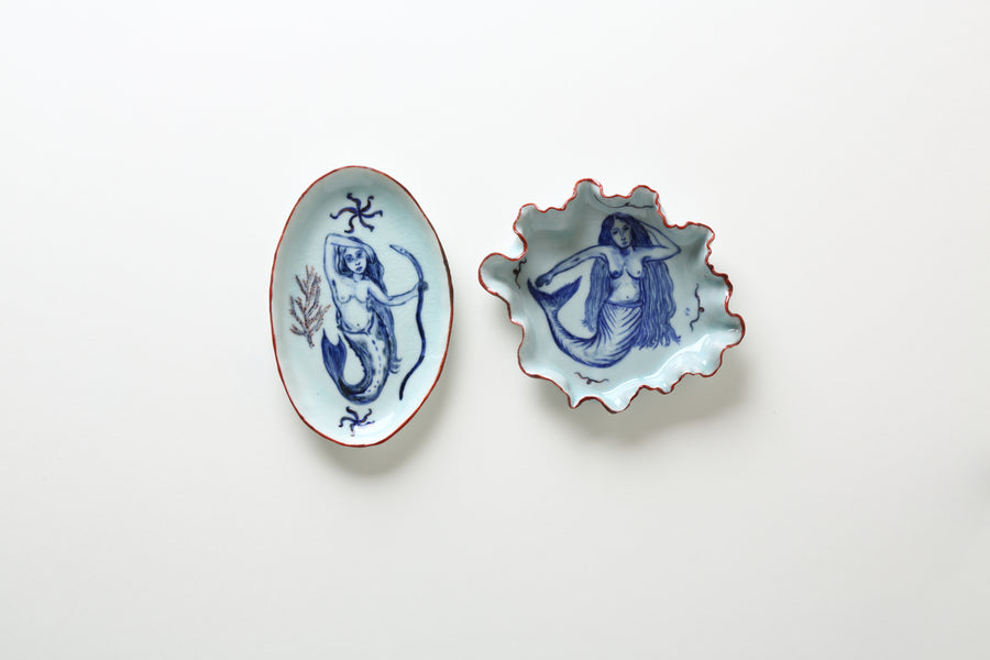 Ariel Clute Face Mermaid plates