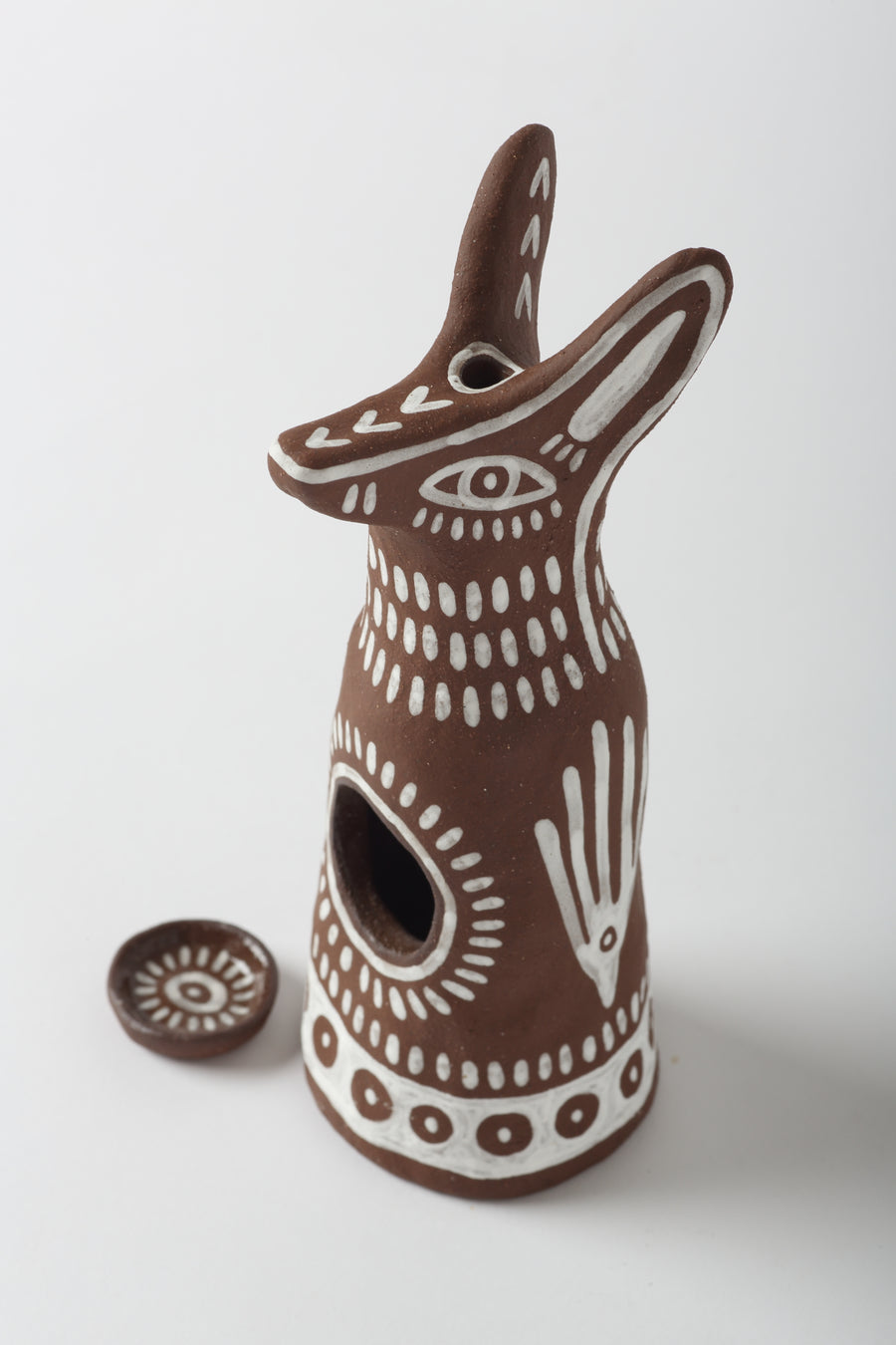 Coyote Night Tall Incense BurnerPerro y Arena Coyote Night Tall Incense Burner top view