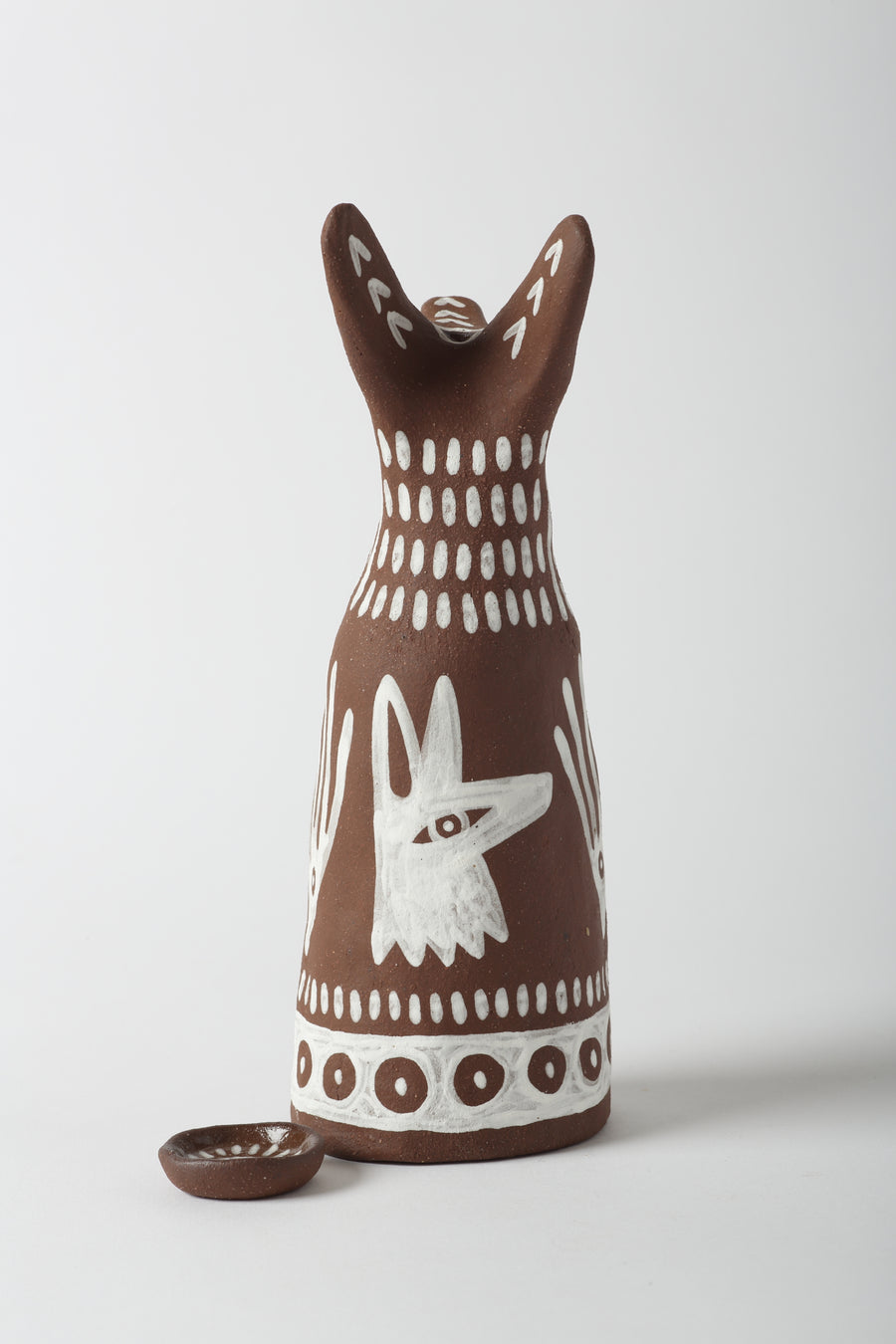 Coyote Night Tall Incense BurnerPerro y Arena Coyote Night Tall Incense Burner back view