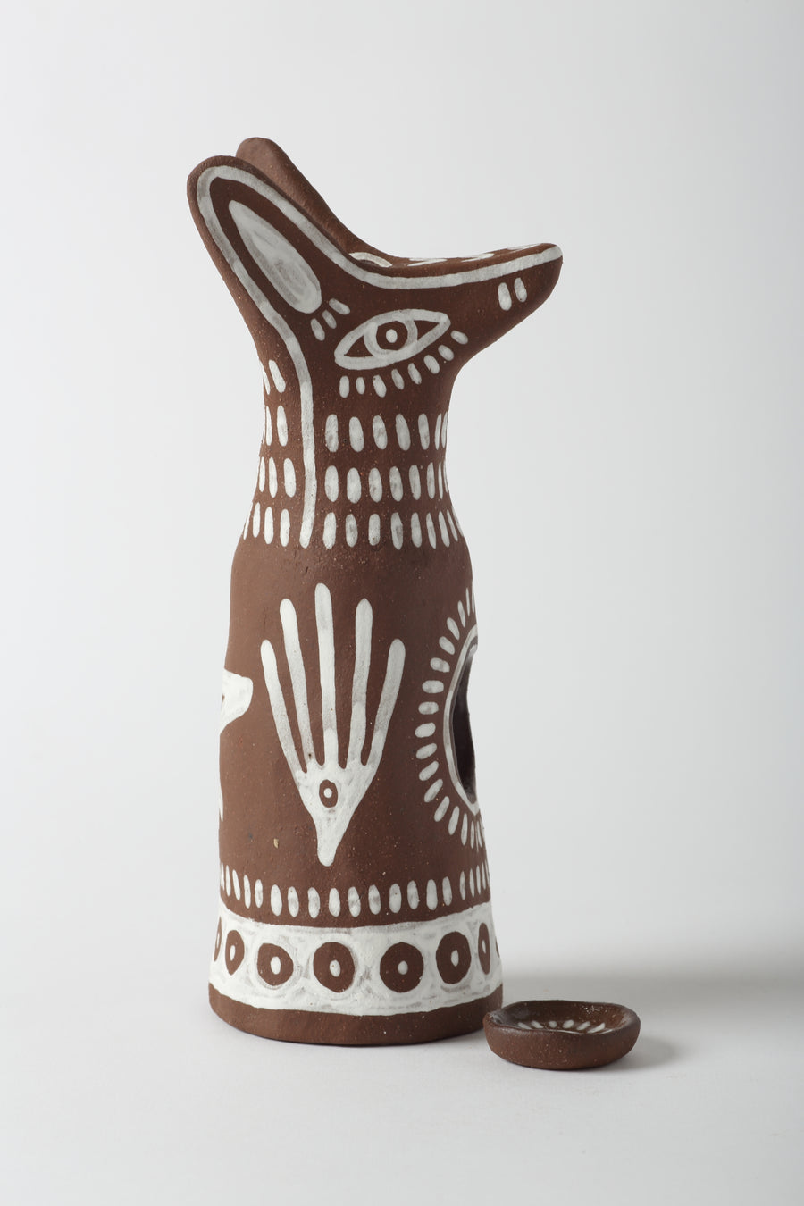 Coyote Night Tall Incense Burner side view