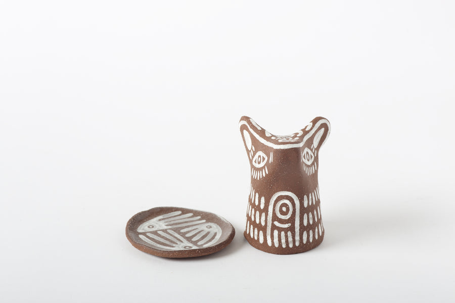 Fauna Incense Burners cougar with dish