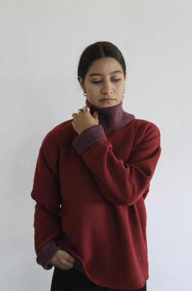Isa Guadalupe Red Cotton Wool Sweater