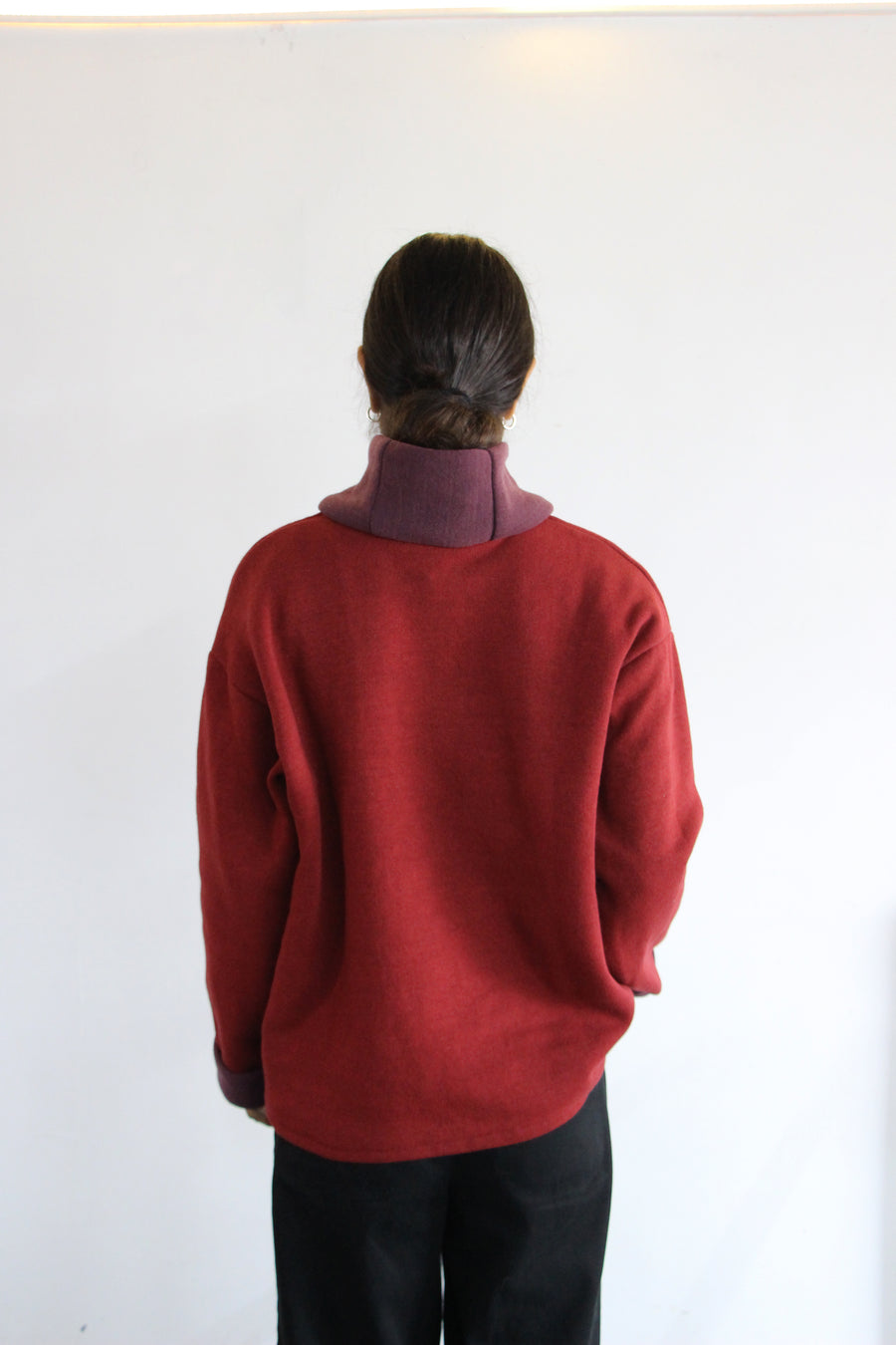 Isa Guadalupe Red Cotton Wool Sweater back