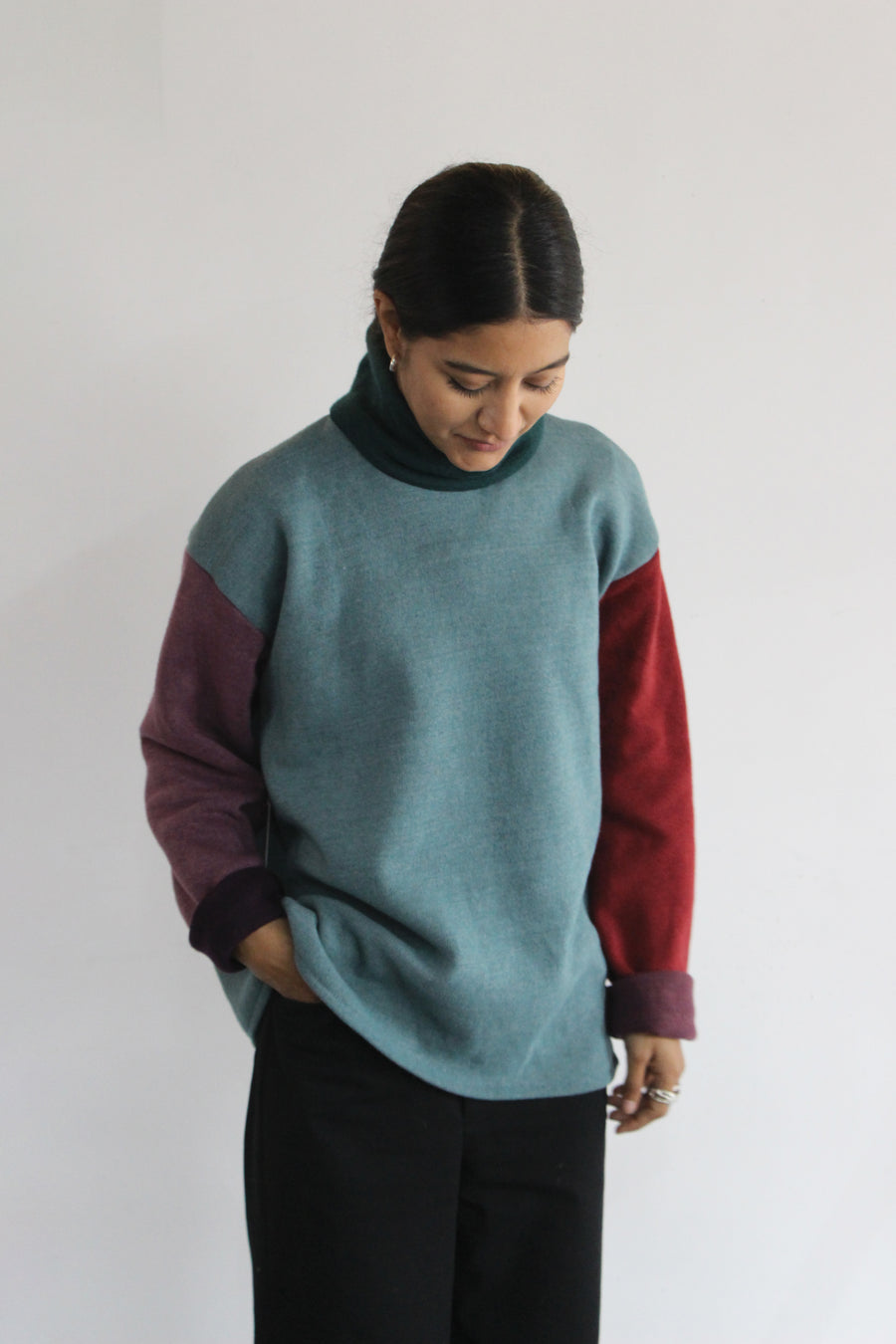 Light Multicolor Cotton Wool Sweater