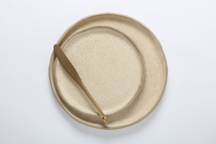 Lustre Studio Salad plate with dinner plate