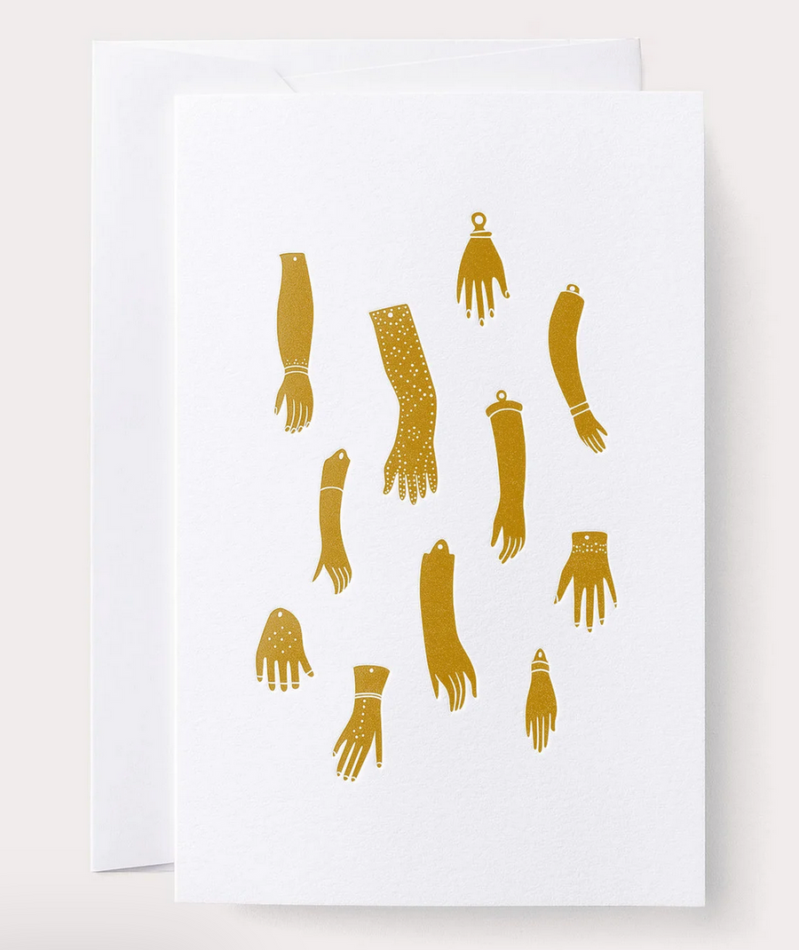 Arm Milagros Note Card Goldenrod