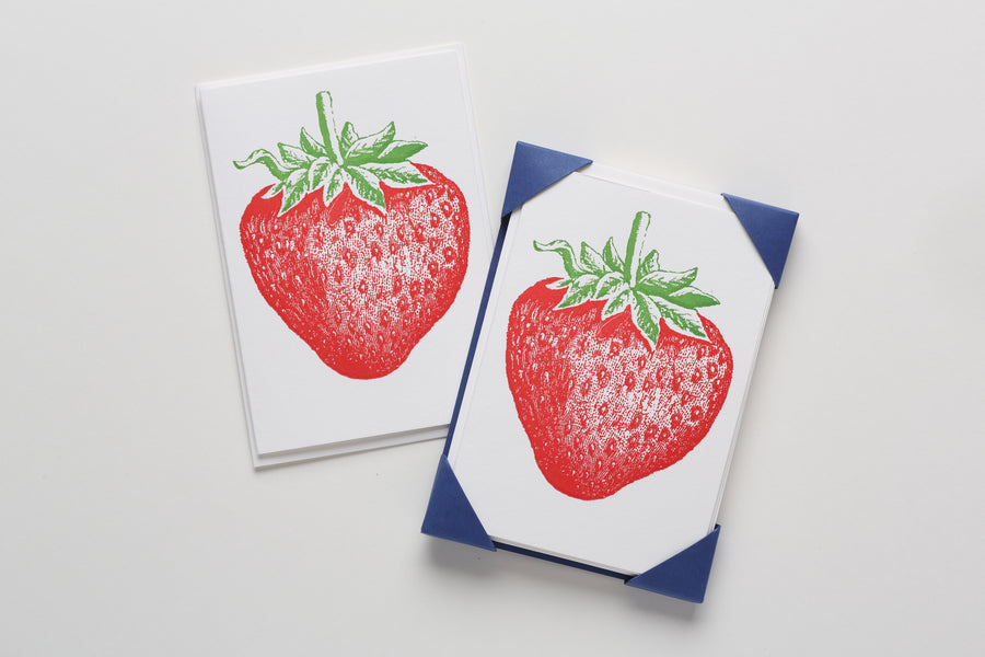 Strawberry Pack of 5 Greeting/Note Cards