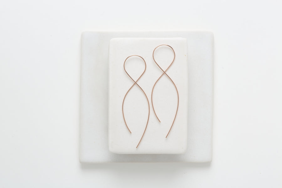 Fail Infinity Earrings - rose gold