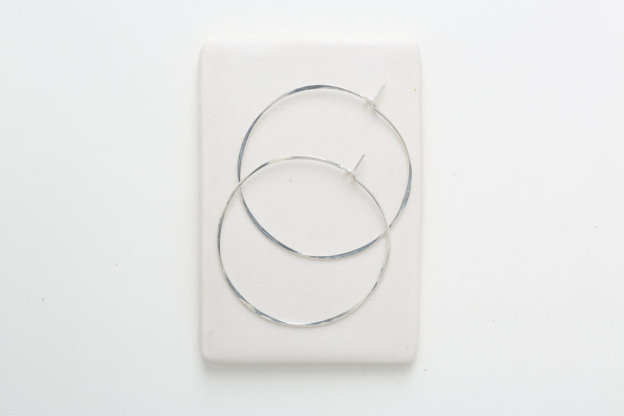 Fail Round Hoop Earring silver