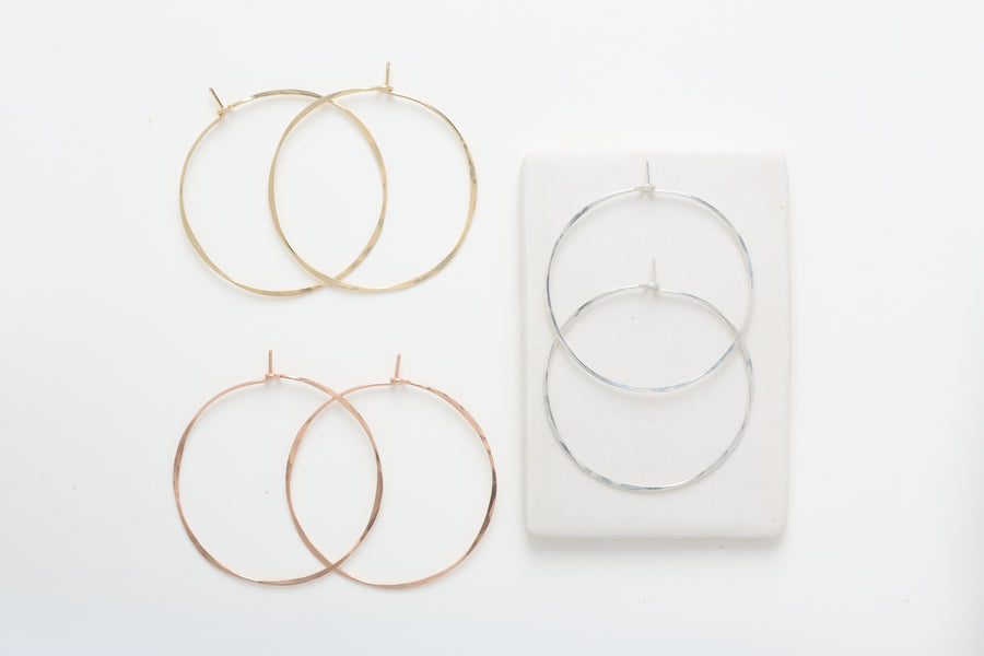 Fail Round Hoop Earrings