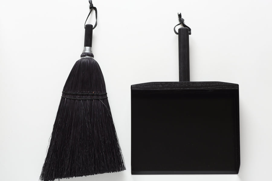 Dustpan and Whisk Broom black