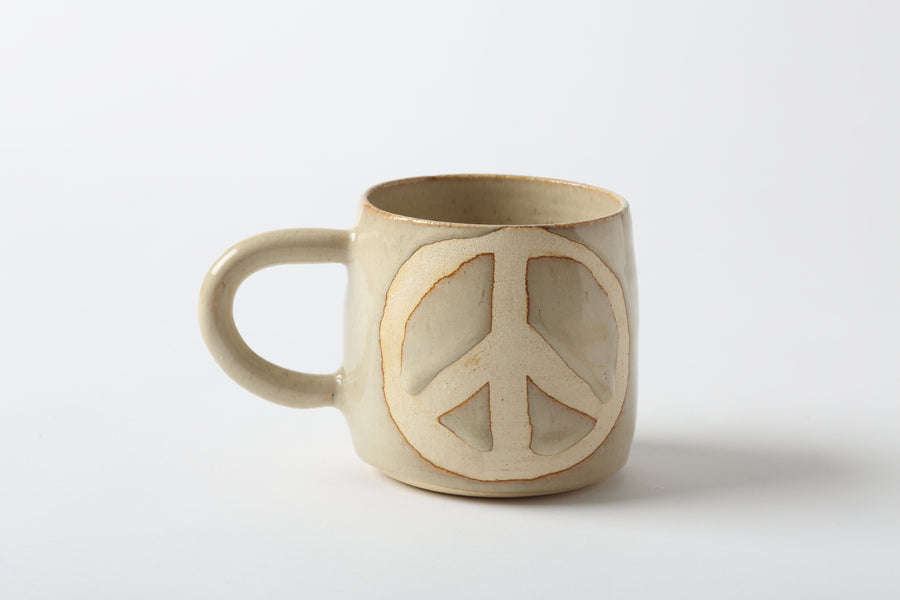Peace sign coffee cup