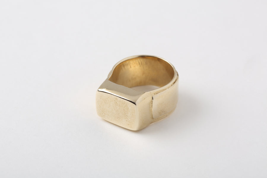 Melissa de la Fuente Brass Signet Ring