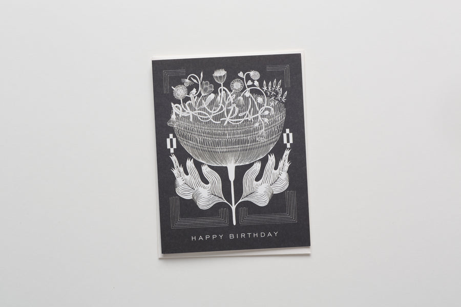 Marsha Robinson Birthday Greeting/Note Card black and white