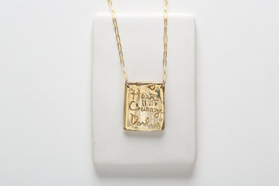 Melissa de la Fuente Courage Necklace Back