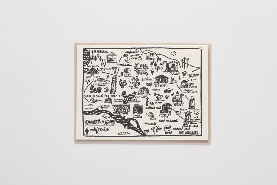 Map of Oakland Greeting Card