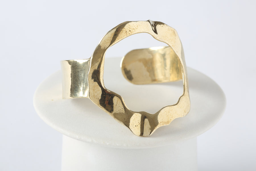 Renee Frances Circle Brass cuff