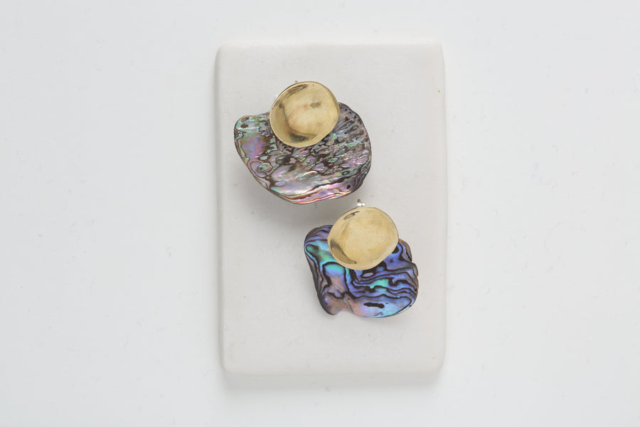Renee Frances Circle Shell Earrings