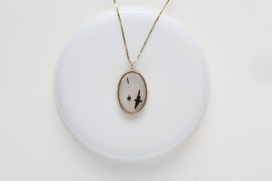 Young in the Mountains Portrait Necklace - Agate