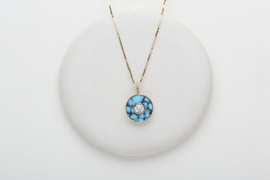 Young in the Mountains Cerclen Necklace Kingman Blue Black