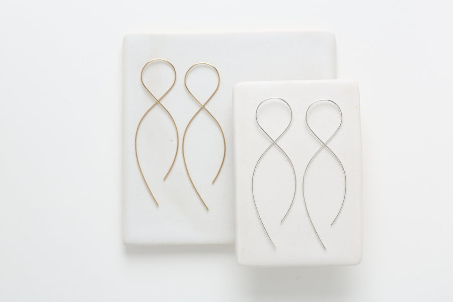 Fail Infinity Earrings - gold & silver